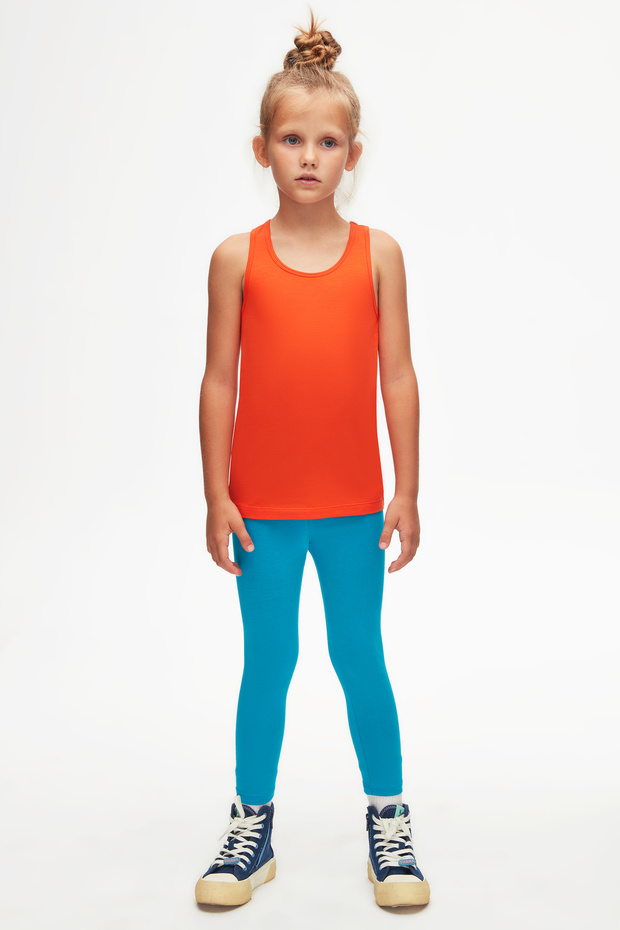 Turuncu Basic Kız Çocuk Yüzücü Atlet - 3