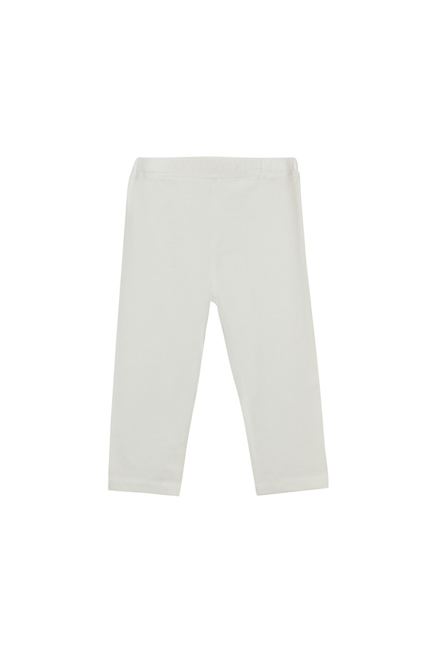 Ecru Basic Girls' Below-Knee Leggings Capri