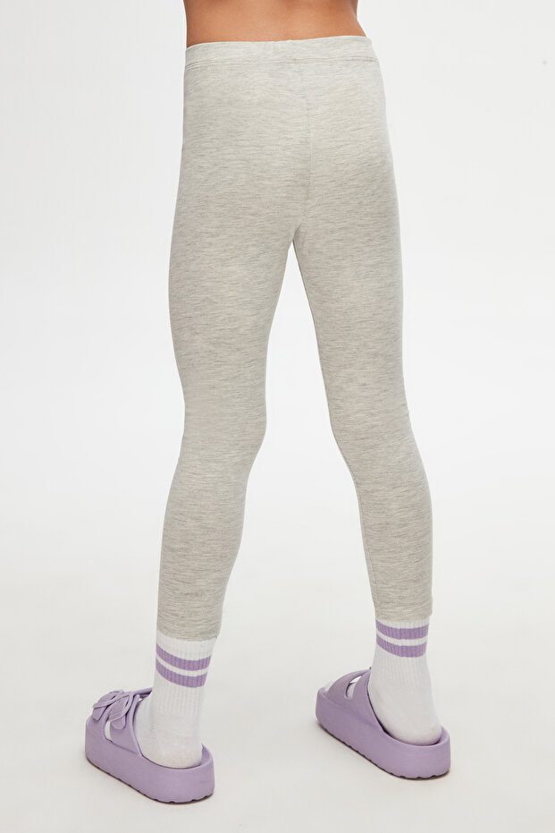 رمادي أساسي - طماق صيفية للفتيات - 4