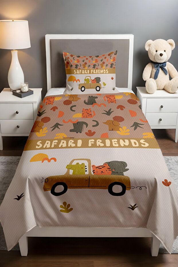 Safari Friends Patterned Pique Set