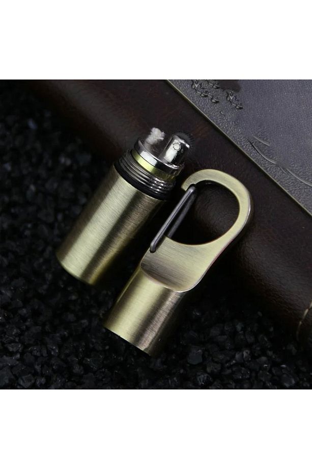 Edc outdoor kamp su geçirmez mini çakmak anahtarlık kapsül çakmak - 6