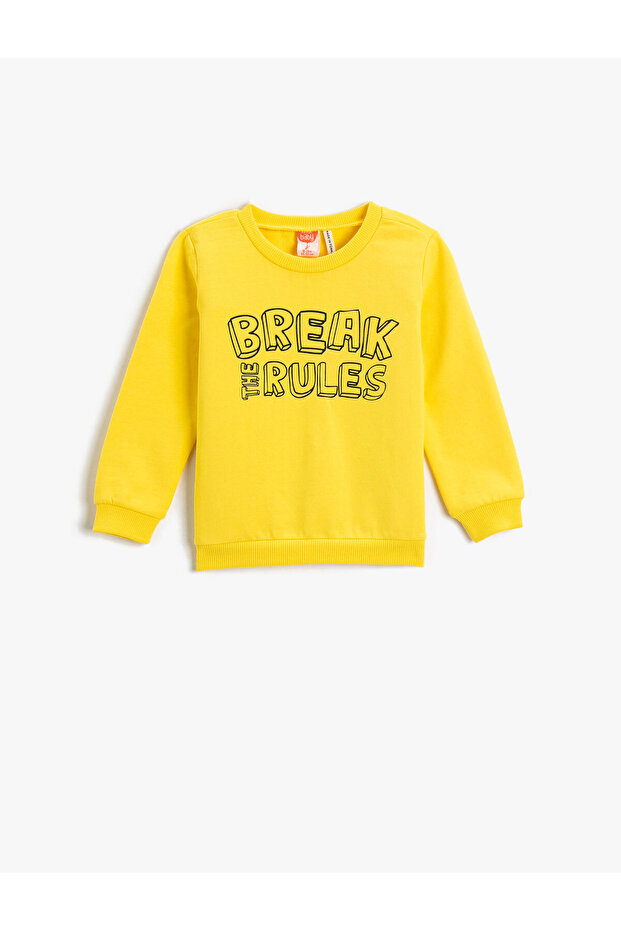 Printed Sweatshirt Long Sleeve Crew Neck