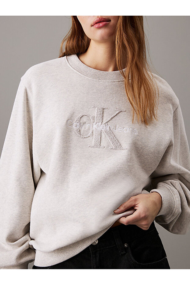 Kadın Chenille Monologo Sweatshirt - 3