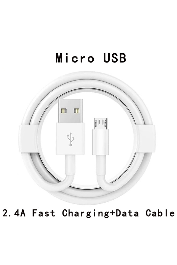 1.5 متر عاجي 1 متر/1.5 متر/2 متر 2.4 أمبير TPE شحن سريع كابل بيانات Micro USB V8 Android هاتف محمول Quic