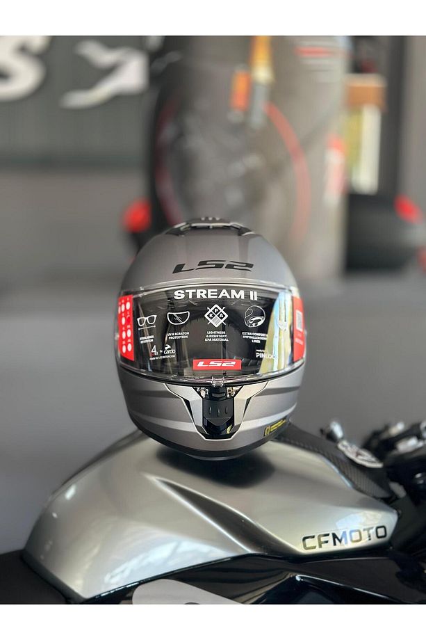 Stream 2 Mat Tıtanıum Güneş Vizörlü Tam Kask Xl - 5