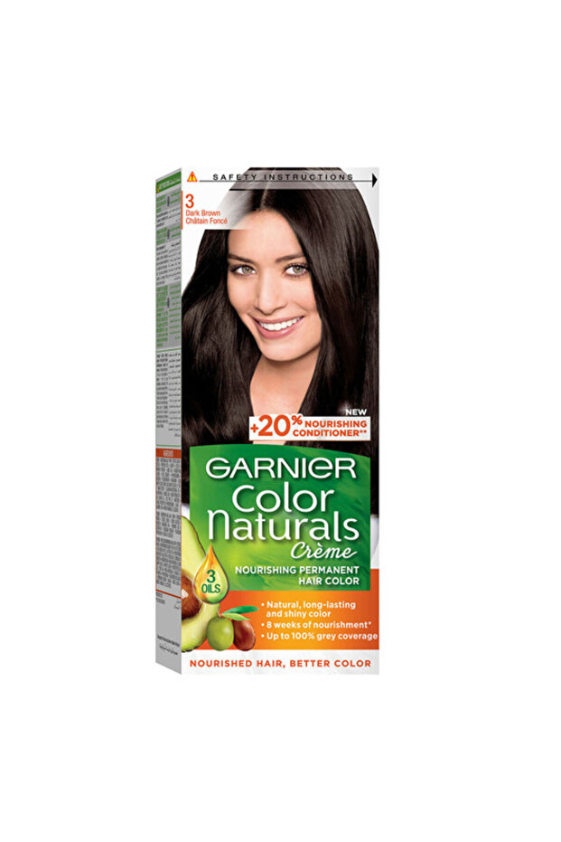 Color Naturals -3 Dark Brown 81045 --- غارنيه صبغة كولور ناتشرالز 3 بني غامق