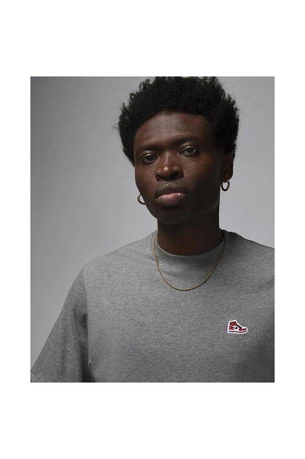 Jordan Brand Classical Embroidered Small Aj1 Patch Crew Short-sleeve Oversize Erkek Tişört - 2