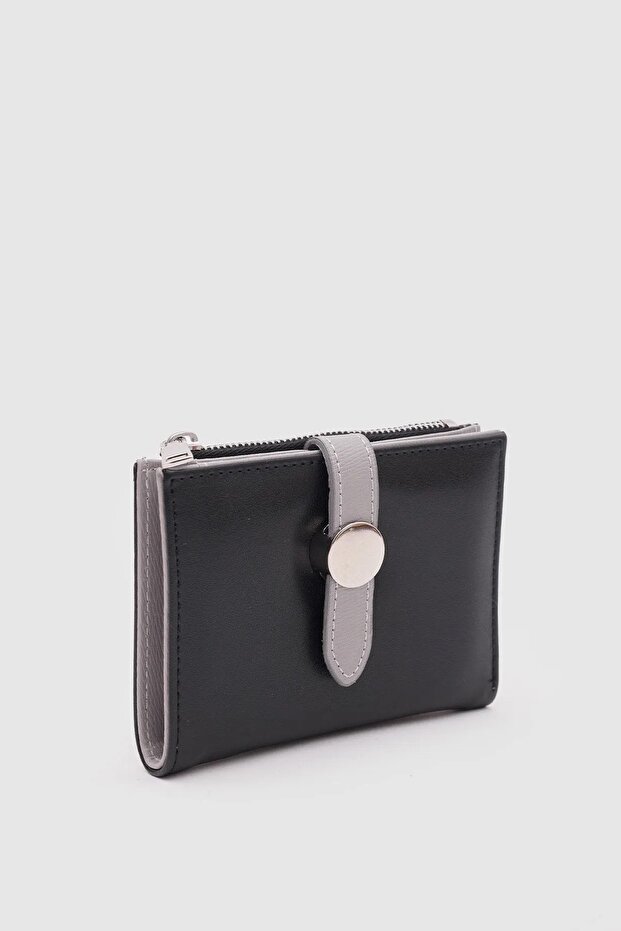 Black Women's Handbag - Classic Small, Stylish Card Holder Wallet