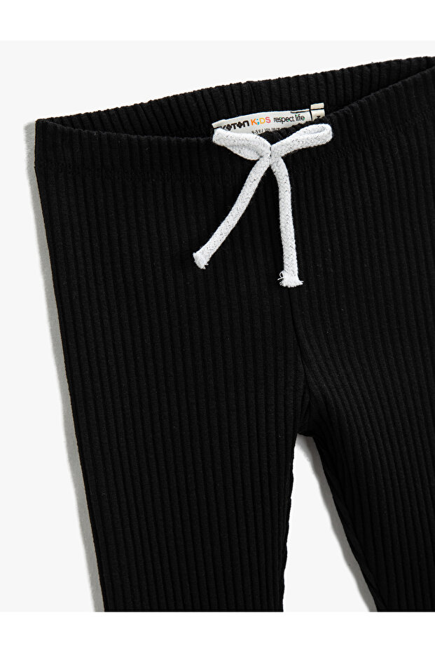 Basic Tie Waist Tights - 3