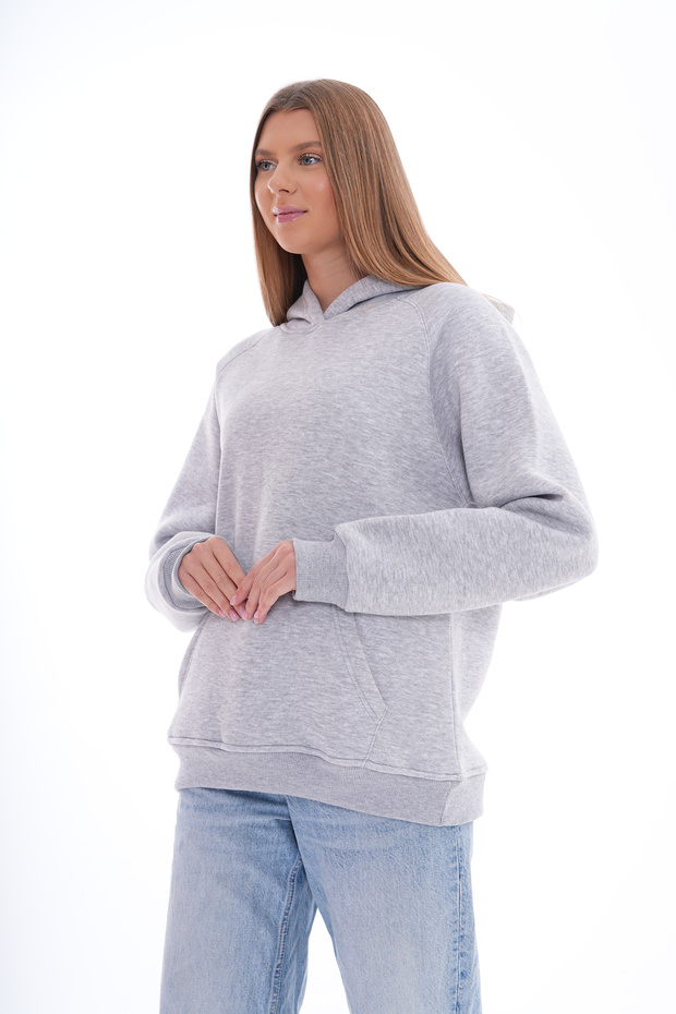 Kapüşonlu Oversize Sweatshirt - 6