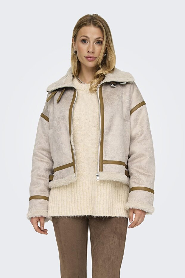 ONLYLVA BONDED HIGH NECK JACKET OTW - 4