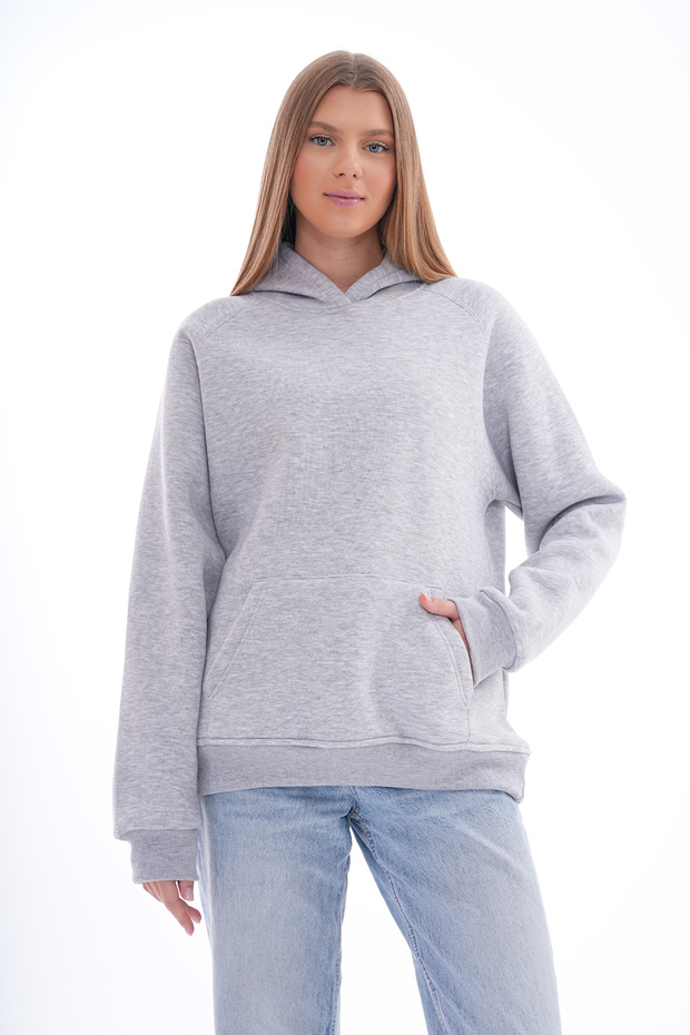 Kapüşonlu Oversize Sweatshirt - 2