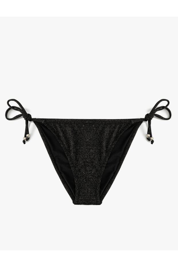 Shiny Drawstring Bikini Bottom