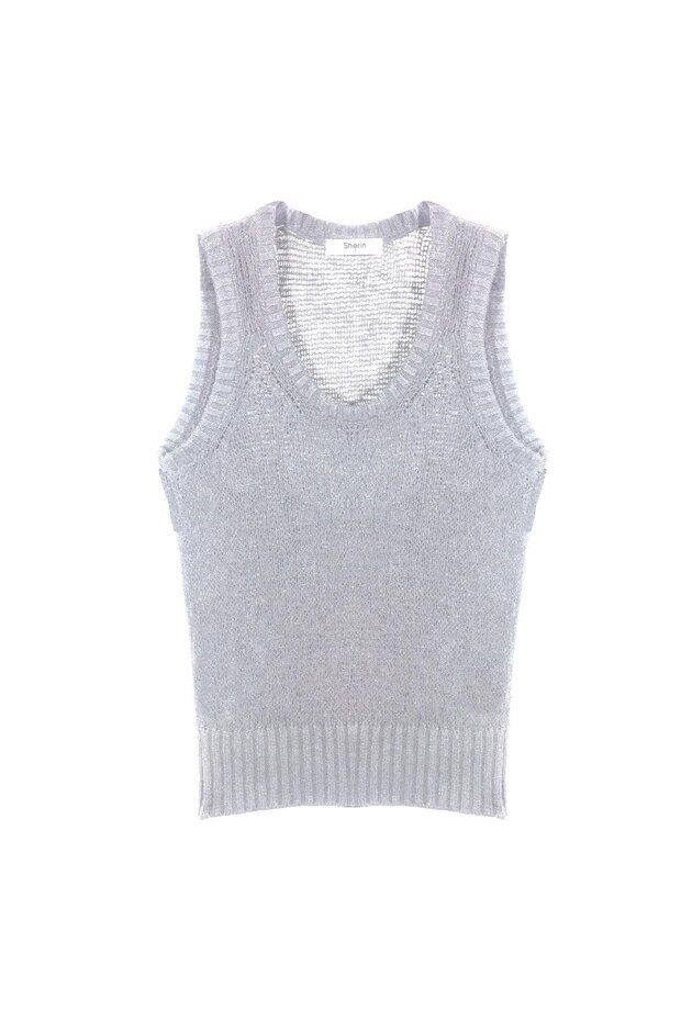 Gri Triko Süveter - 7