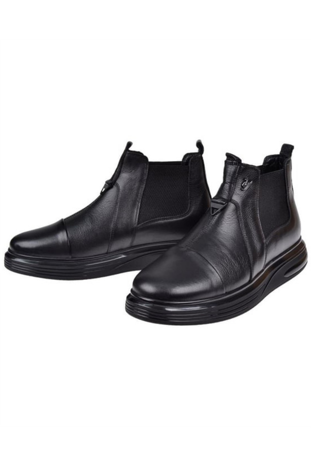 6979 Erkek Siyah Nata (40-44) Deri Bot - 5