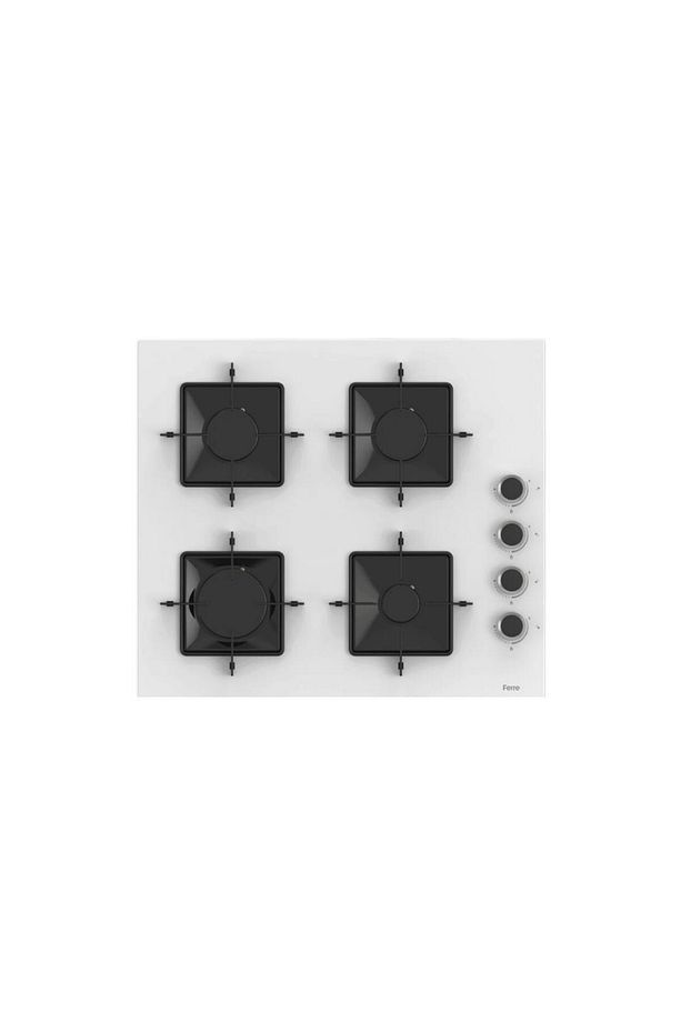 Beyaz Cam Ankastre Set D087 - SS206 Kare - XE61CB - 3