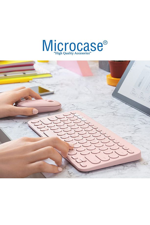 2in1 Yuvarlak Tuşlu Bluetooth Kablosuz Klavye 800-1200-1600 DPI Bluetooth Kablosuz Mouse AL4812 - 5