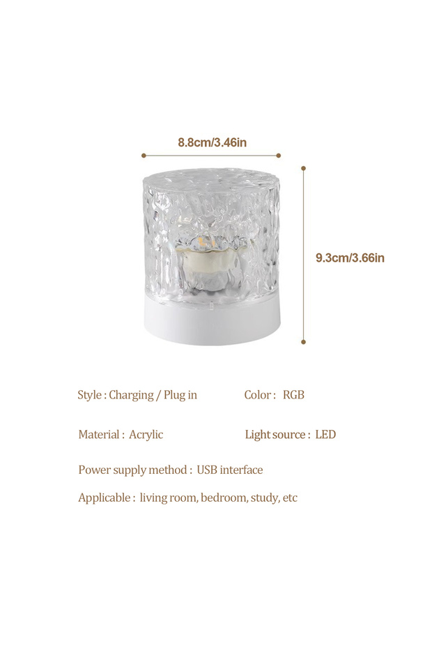 16 color ambient water ripple desk lamp with dynamic light and shadow effect RGB multi color swit... - 6