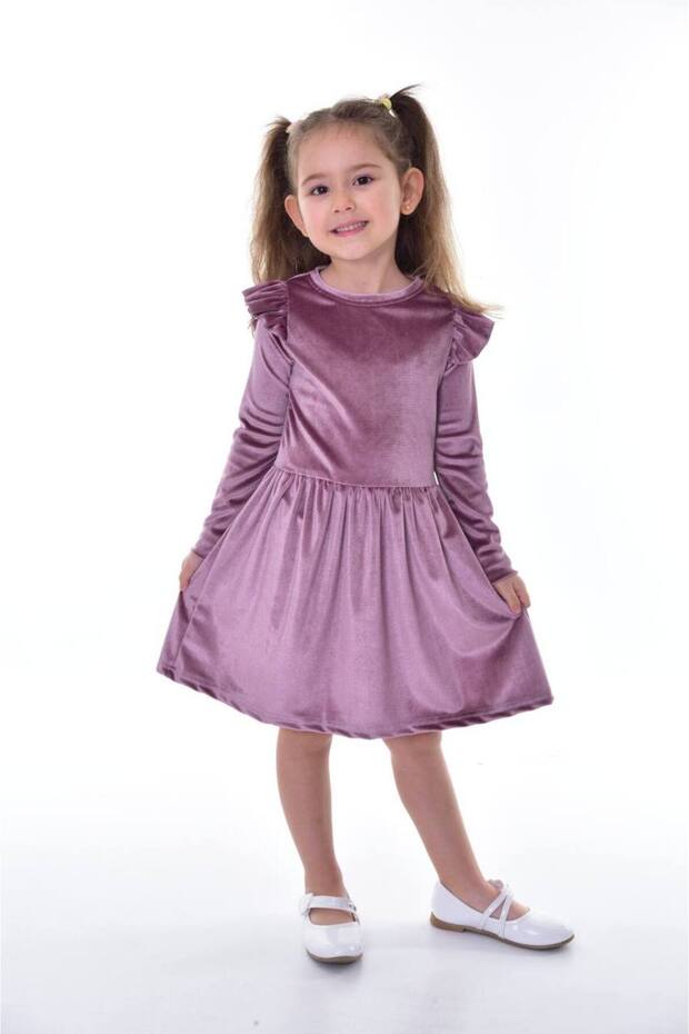 İnce Kadife Elbise - 1