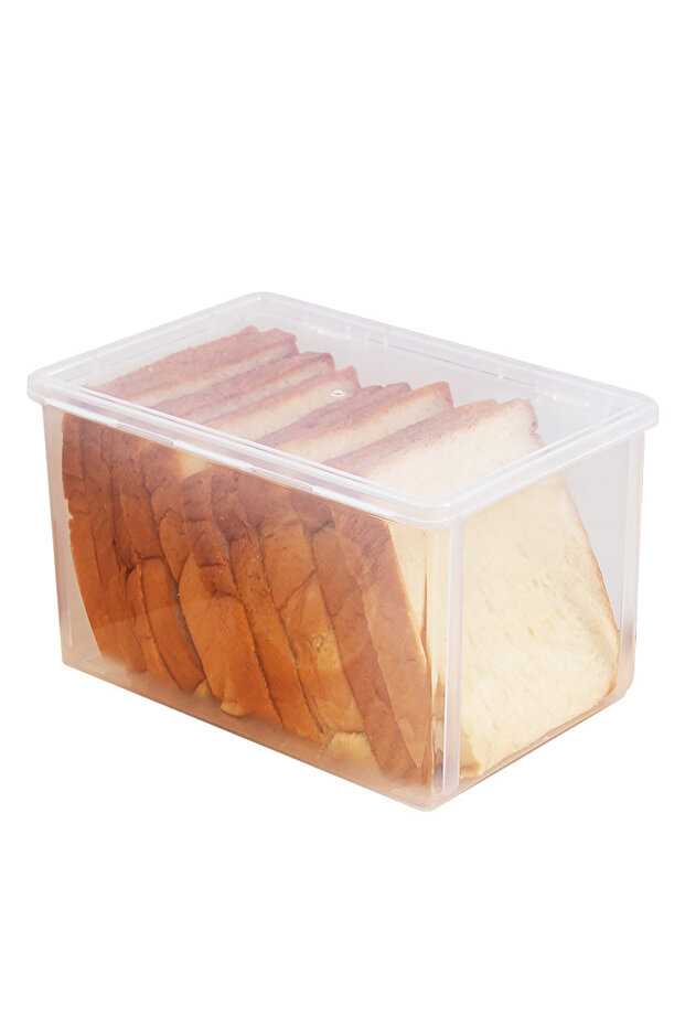 Bread Container Storage Box Dispenser Clear Lid Toast Cake Containers Air... - 7