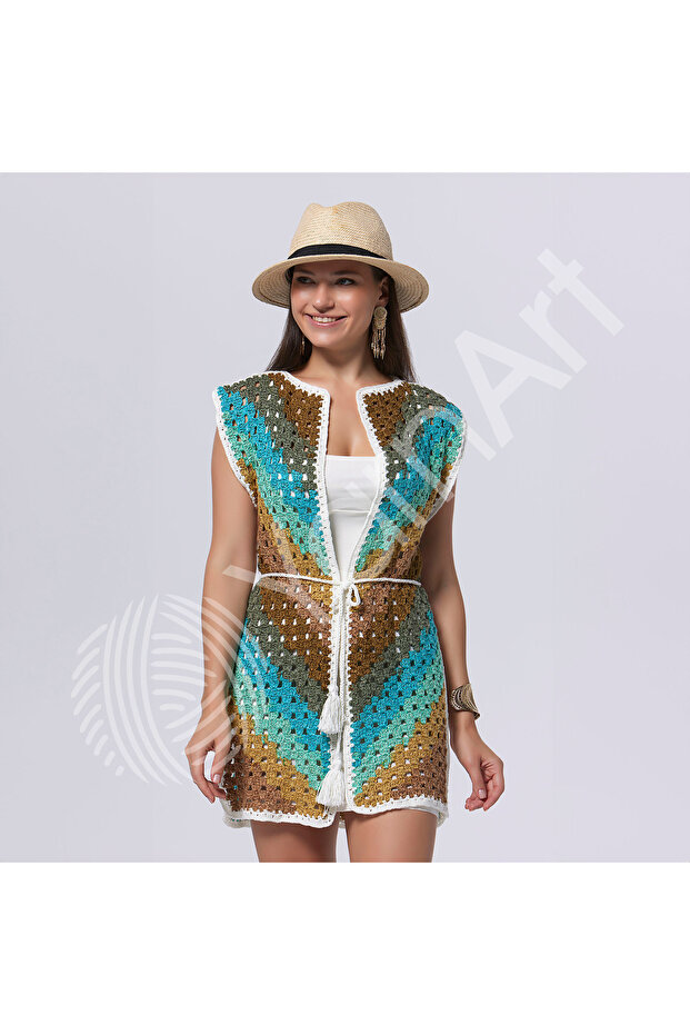 Linen Soft - Hand Knitted String Ebruli-7413 - 4