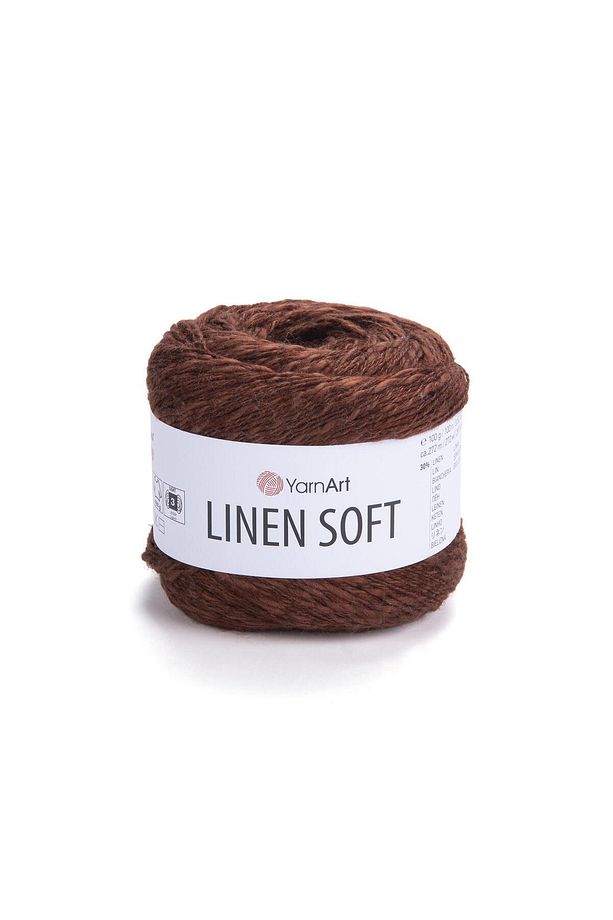 LINEN SOFT - EL ÖRGÜ İPİ KAHVERENGİ-7309 - 1