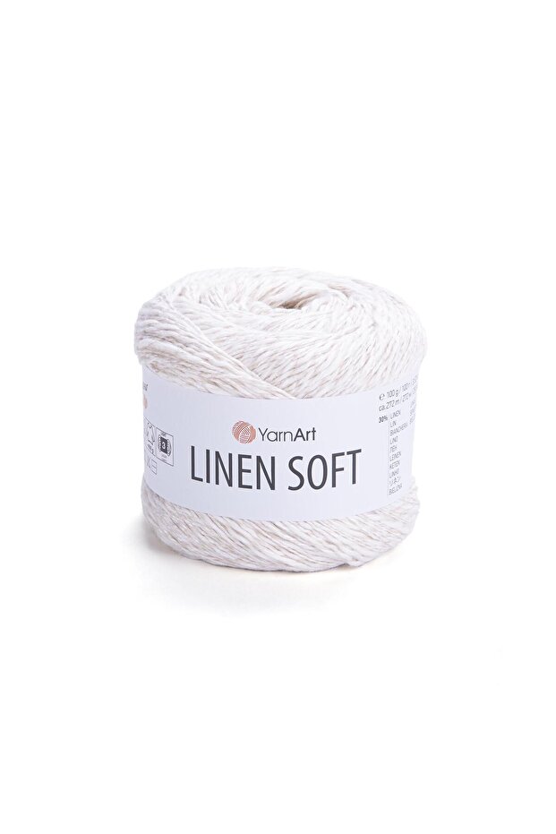 خيوط الحياكة اليدوية الناعمة من LINEN باللون الأبيض الفاتح - 7301