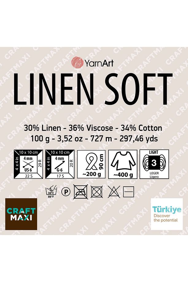 Soft Linen Mevsimlik Bluz , Hırka Pamuk Örgü Ipi - 7401 - 6