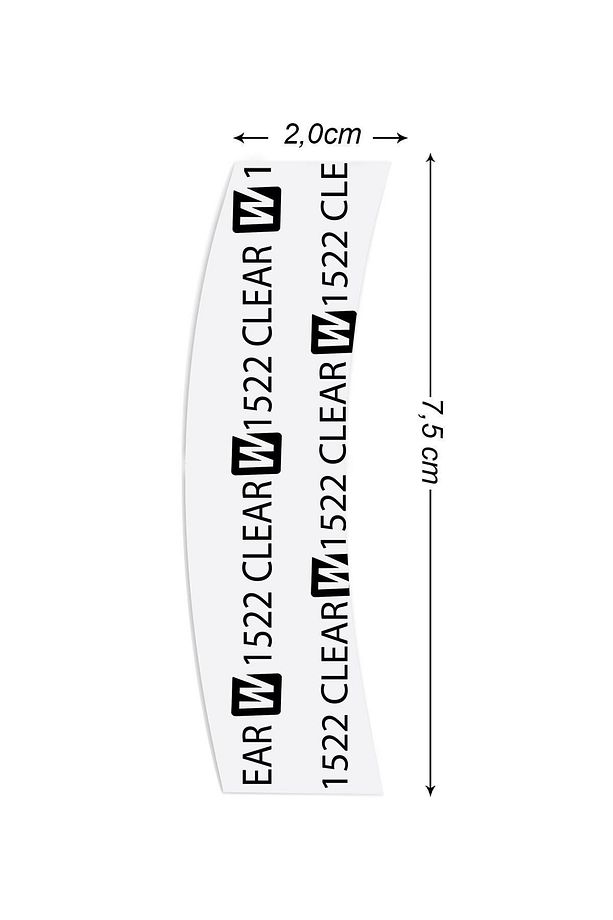 1522 Clear™ Protez Saç Bandı Oval ''c'' (2,0cm X 7,5cm) 36 Adet - 7