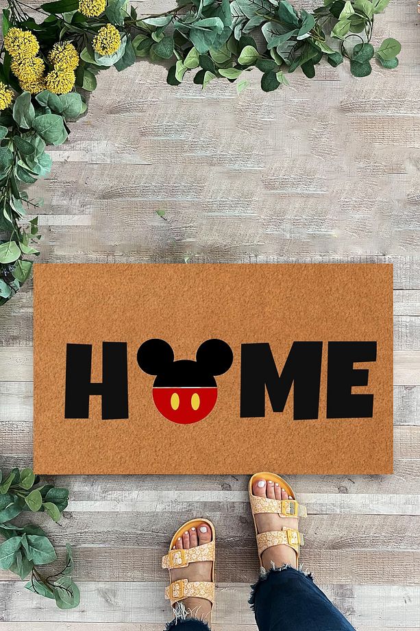 Mickey Mouse, Home, Karikatür Kapı Önü Paspası - 1