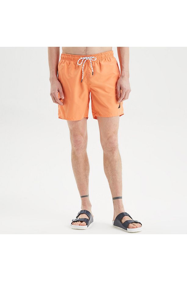 Erkek Turuncu Regular Fit Deniz Şortu - 4