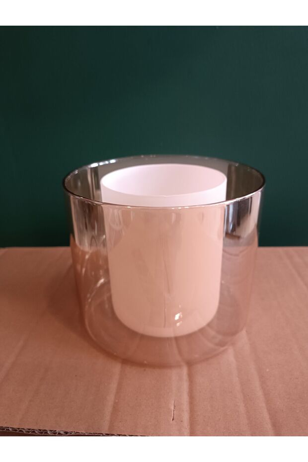 Bal Rengi Çiftli Avize Camı - 1