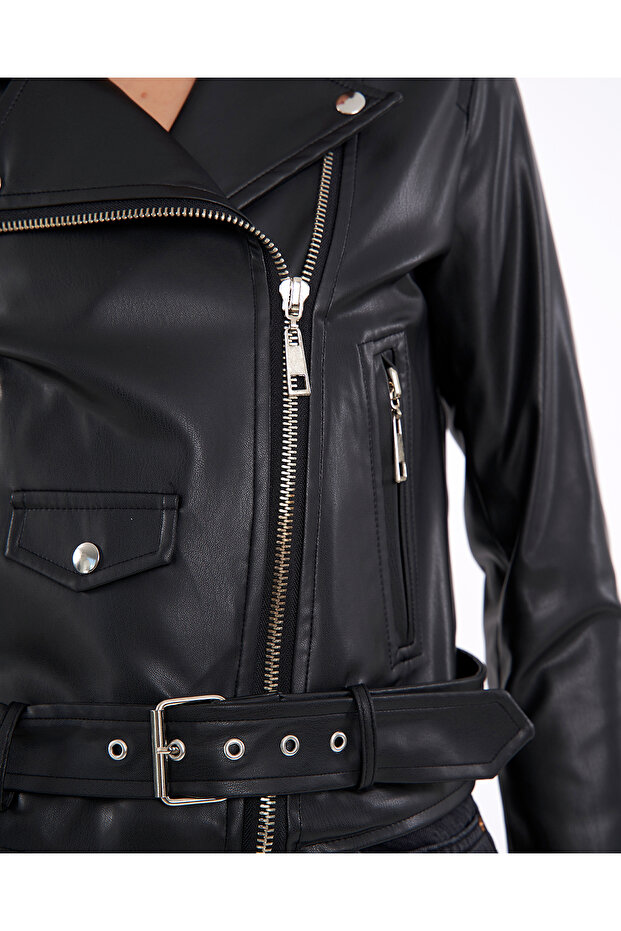 Biker Deri Ceket - 4