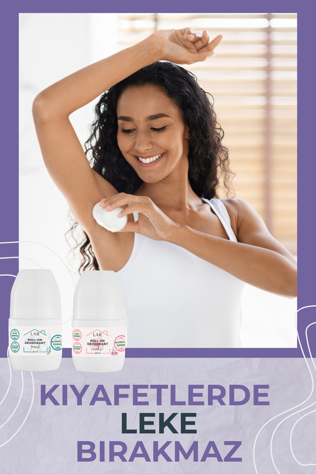 Doğal Alüminyumsuz Parabensiz Alkolsüz Vegan Ferah&çiçek Roll-on Deodorant 2li Avantajlı Paket 50ml - 7