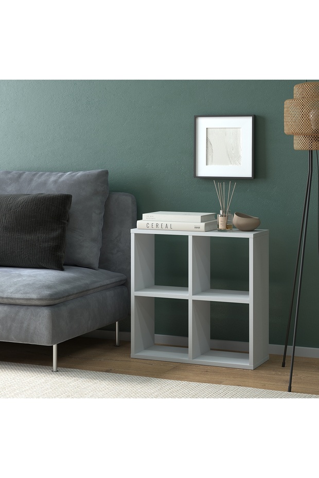 Cube Kitaplık Beyaz - 3