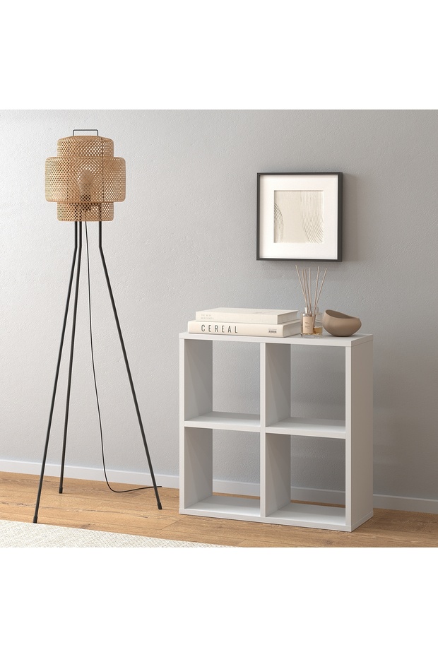 Cube Kitaplık Beyaz - 2