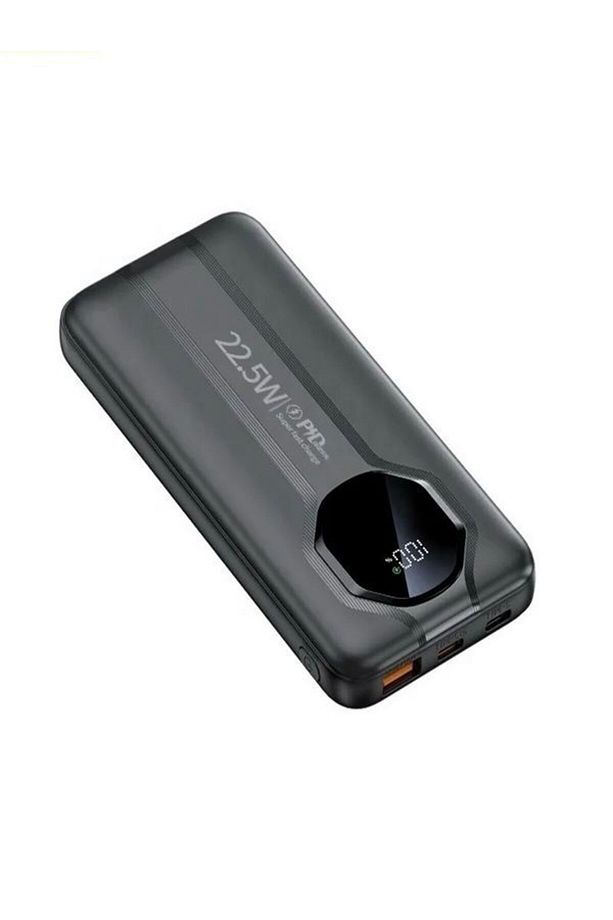 5in1 10000mAh 22,5w Hızlı Şarj 2USB Lighting&Type-C Kablolu Taşınabilir Şarj Powerbank - 1