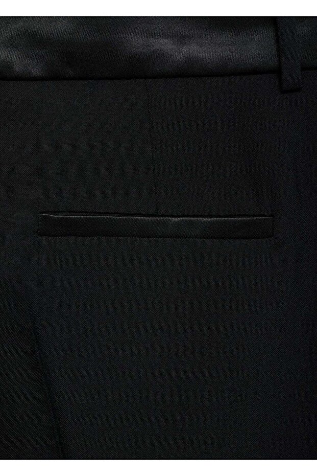 Stoffhose mit Satindetails - 5
