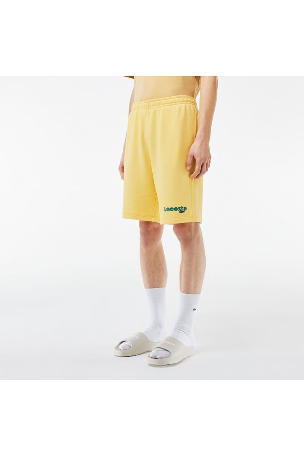 Erkek Regular Fit Baskılı Sarı Şort - 3