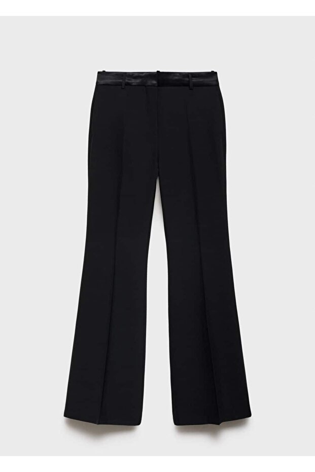 Stoffhose mit Satindetails - 3