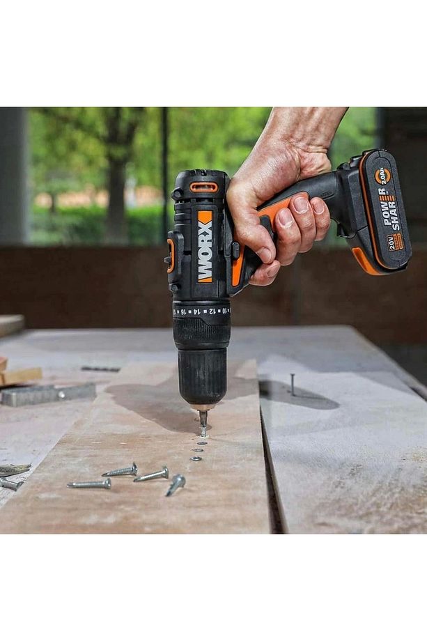 Wx108 20volt/2.0ah. Li-ion Çift Akülü Profesyonel Şarjlı Matkap - 3