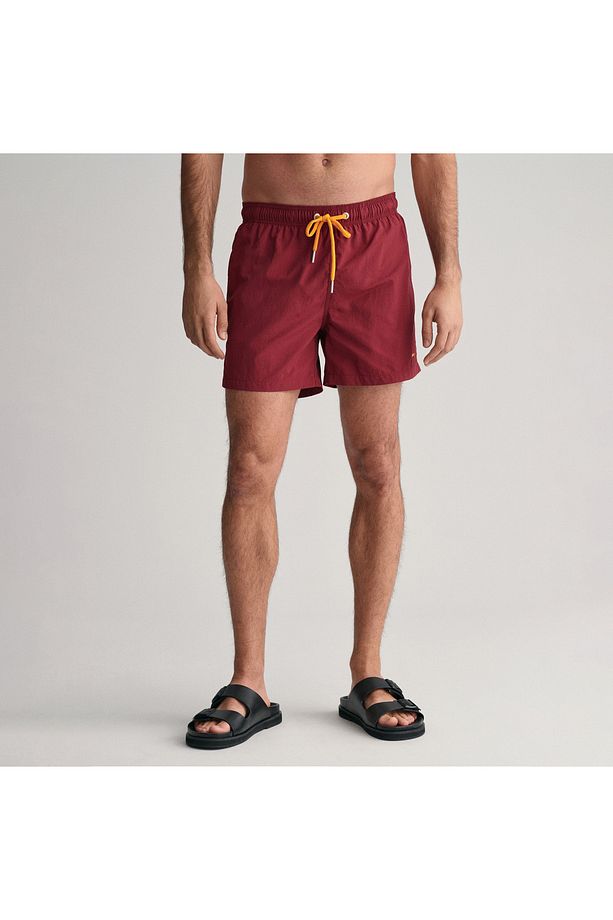 Erkek Bordo Regular Fit Logolu Mayo Şort - 6