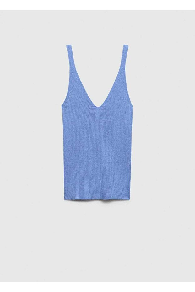 Askılı triko bluz - 2