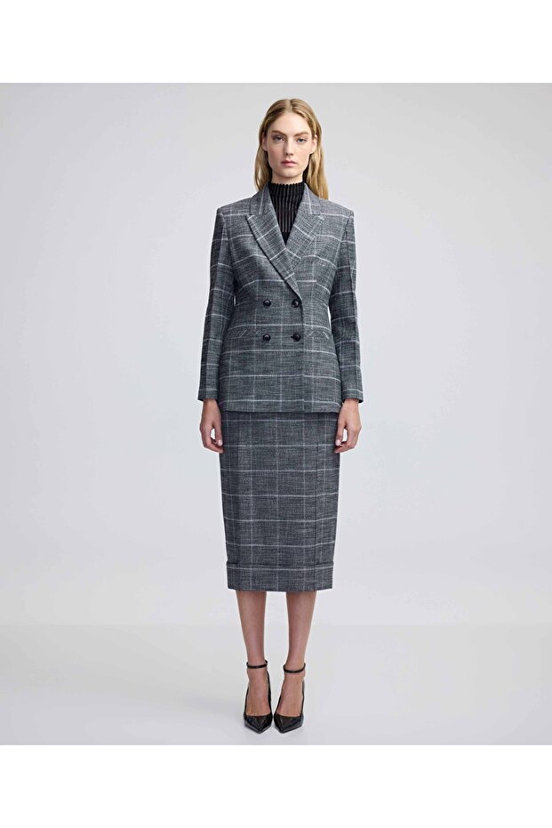 Ekose desen blazer - 2