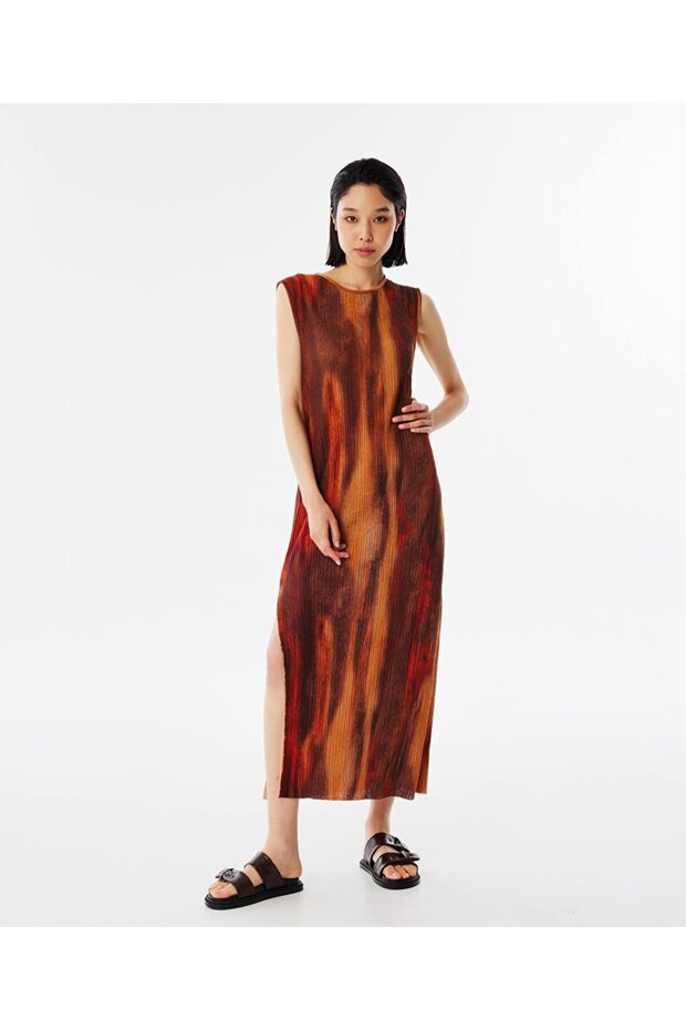 Rochie plisata multicolora - 1