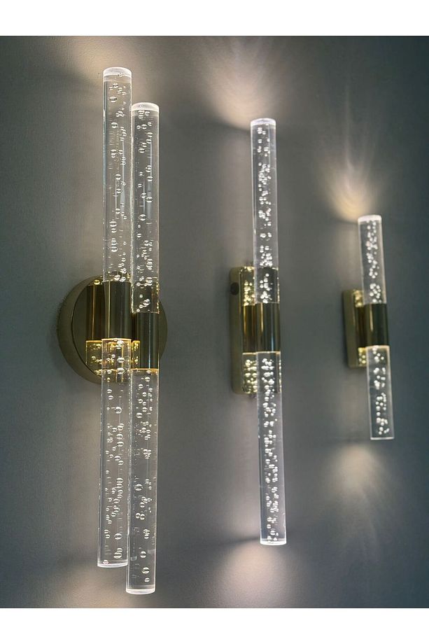 Bubblelight Large Model Şık Tasarım Modern Ledli Aplik 51 Cm Gold Pilli - 2