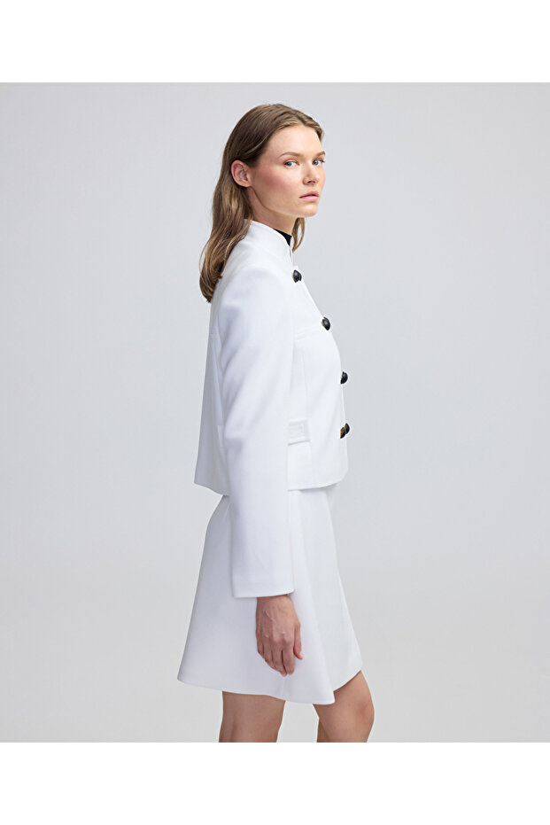 Kontrast düğmeli ceket - 5