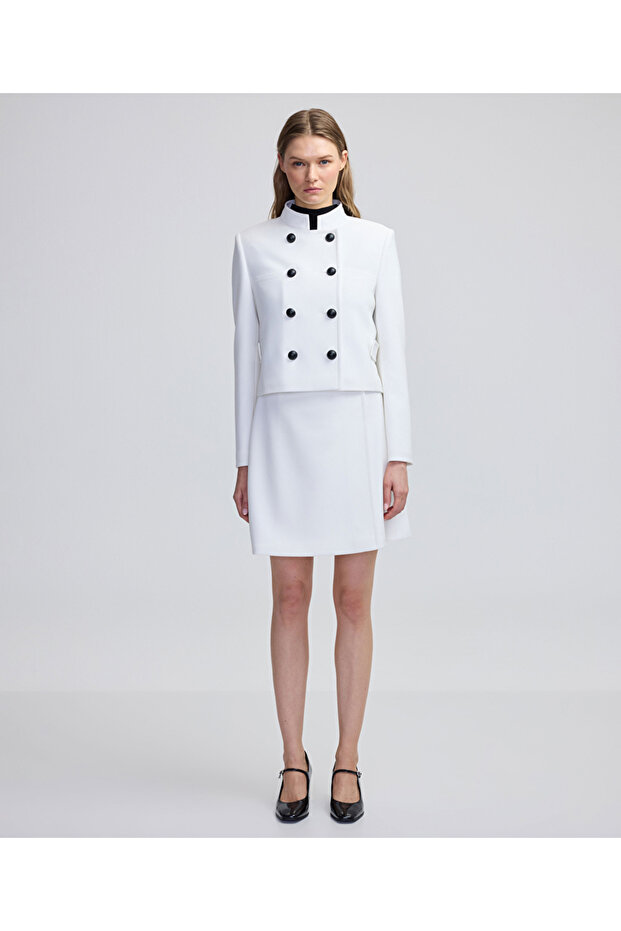 Kontrast düğmeli ceket - 2