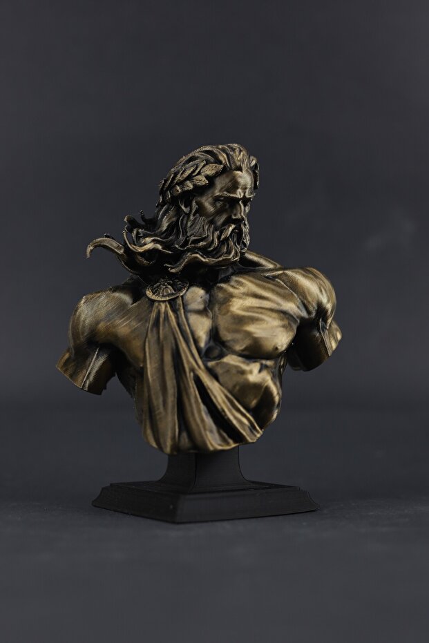 Zeus - Figür / Büst - Bronz - 12cm - 1
