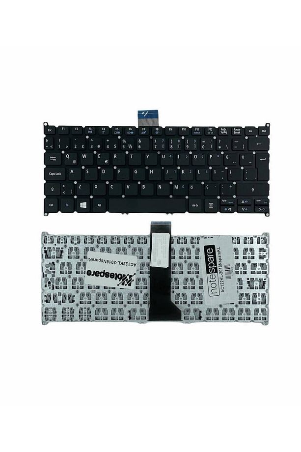 Acer ile Uyumlu NK.I1117.00V, NK.I1117.03M, NSK-R70SW 1, NSK-R71BW 1D Notebook Klavye Siyah TR - 1